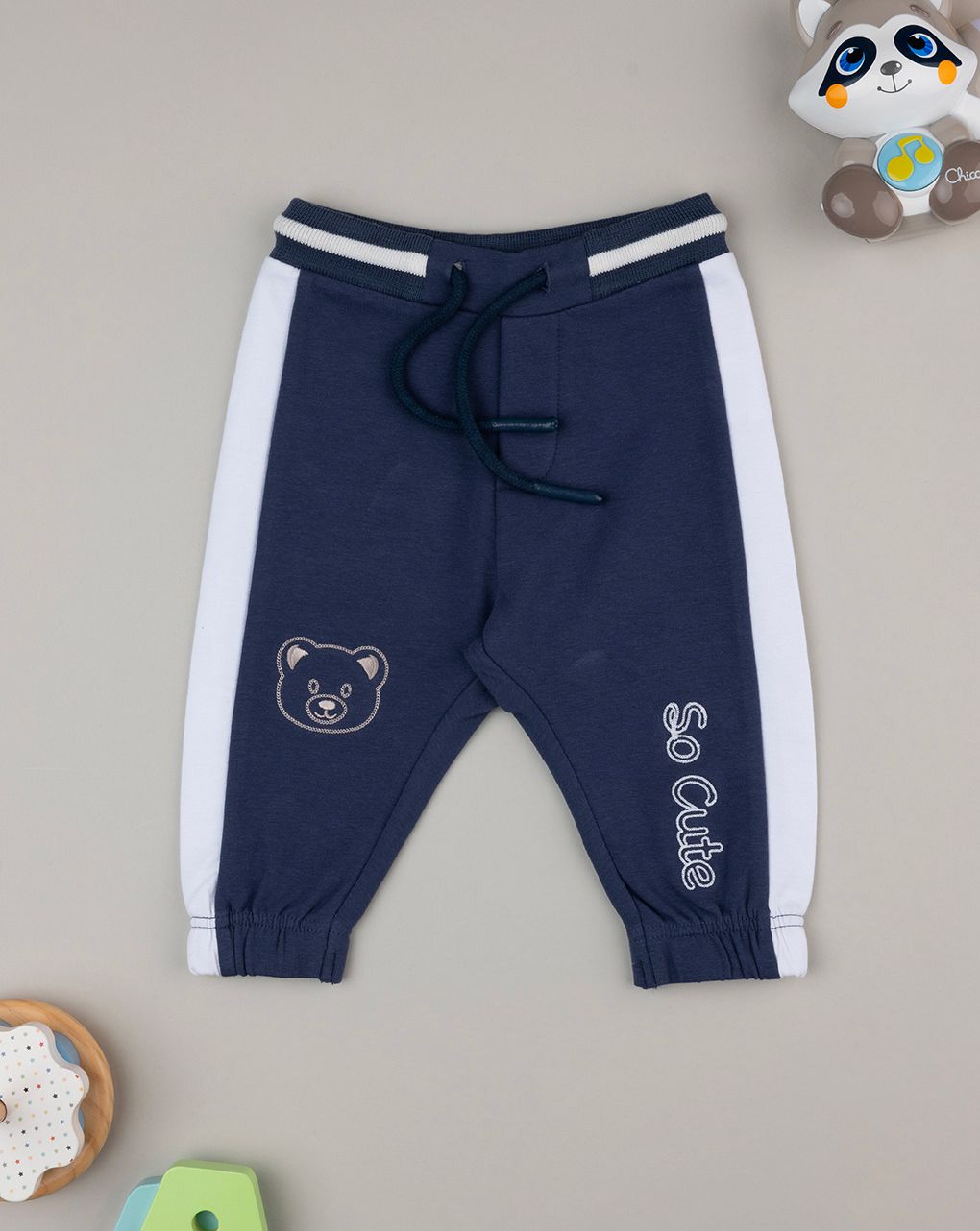 βρεφικό παντελόνι φόρμας μπλε so cute για αγόρι - Prénatal