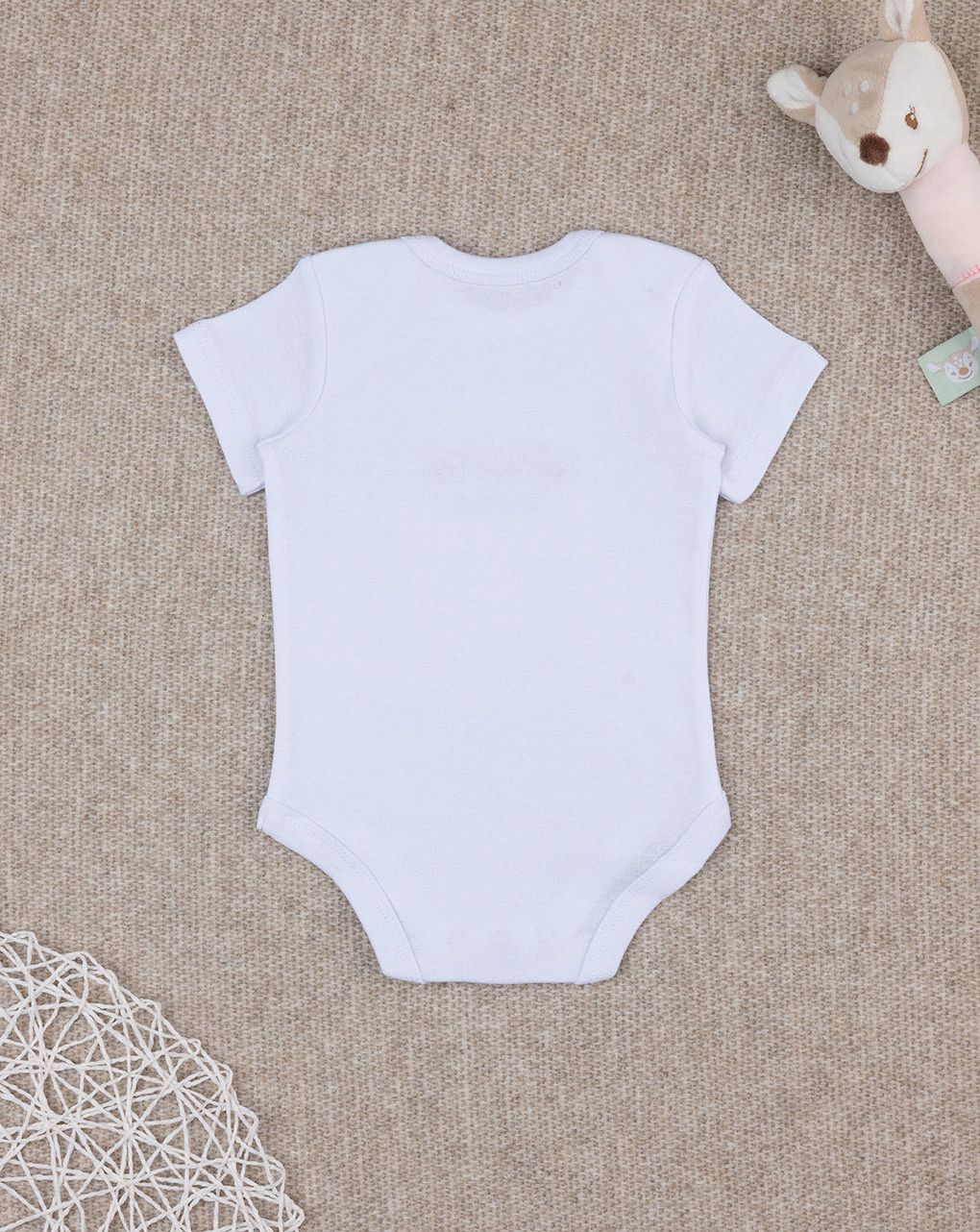 βρεφικό κορμάκι λευκό με αρκουδάκια unisex - Prénatal