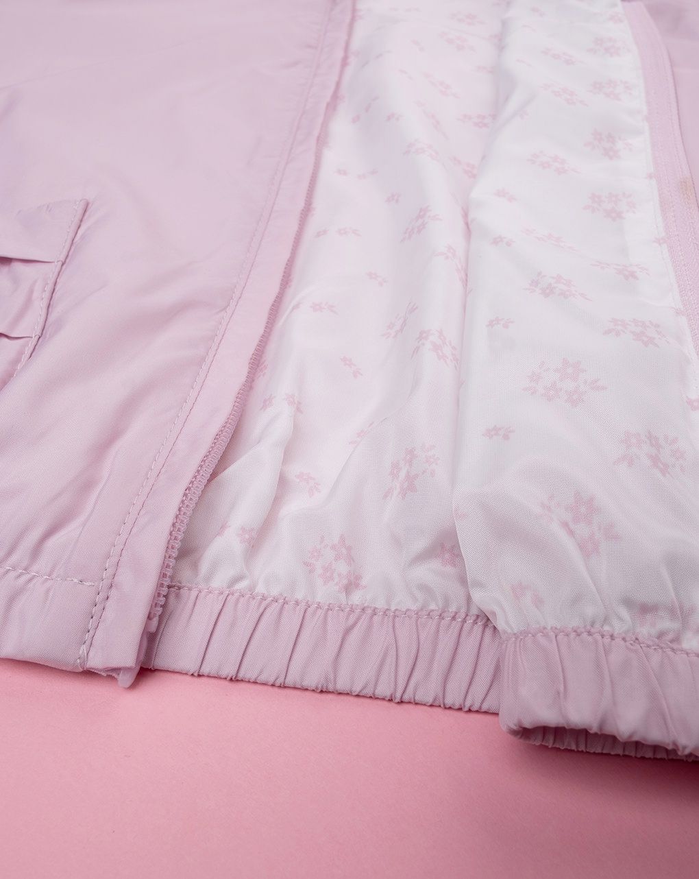 βρεφικό αντιανεμικό μπουφάν ροζ για κορίτσι - Prénatal