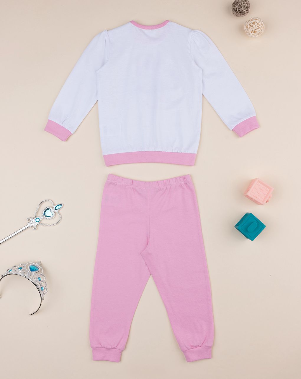 βρεφική πιτζάμα λευκή/ροζ μονόκερος για κορίτσι - Prénatal