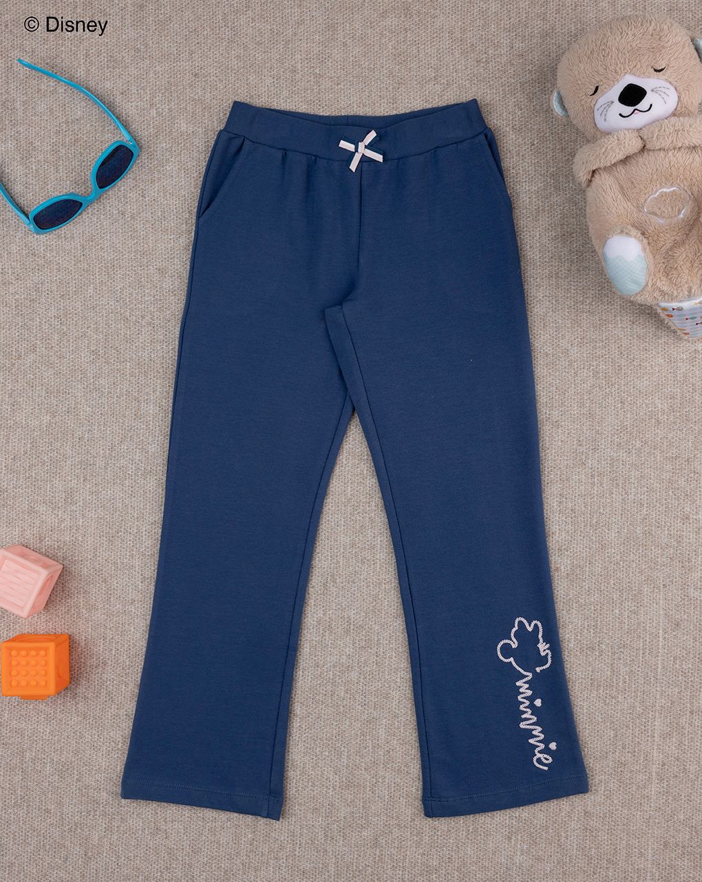 παιδικό παντελόνι φούτερ καμπάνα μπλε minnie για κορίτσι - Prénatal
