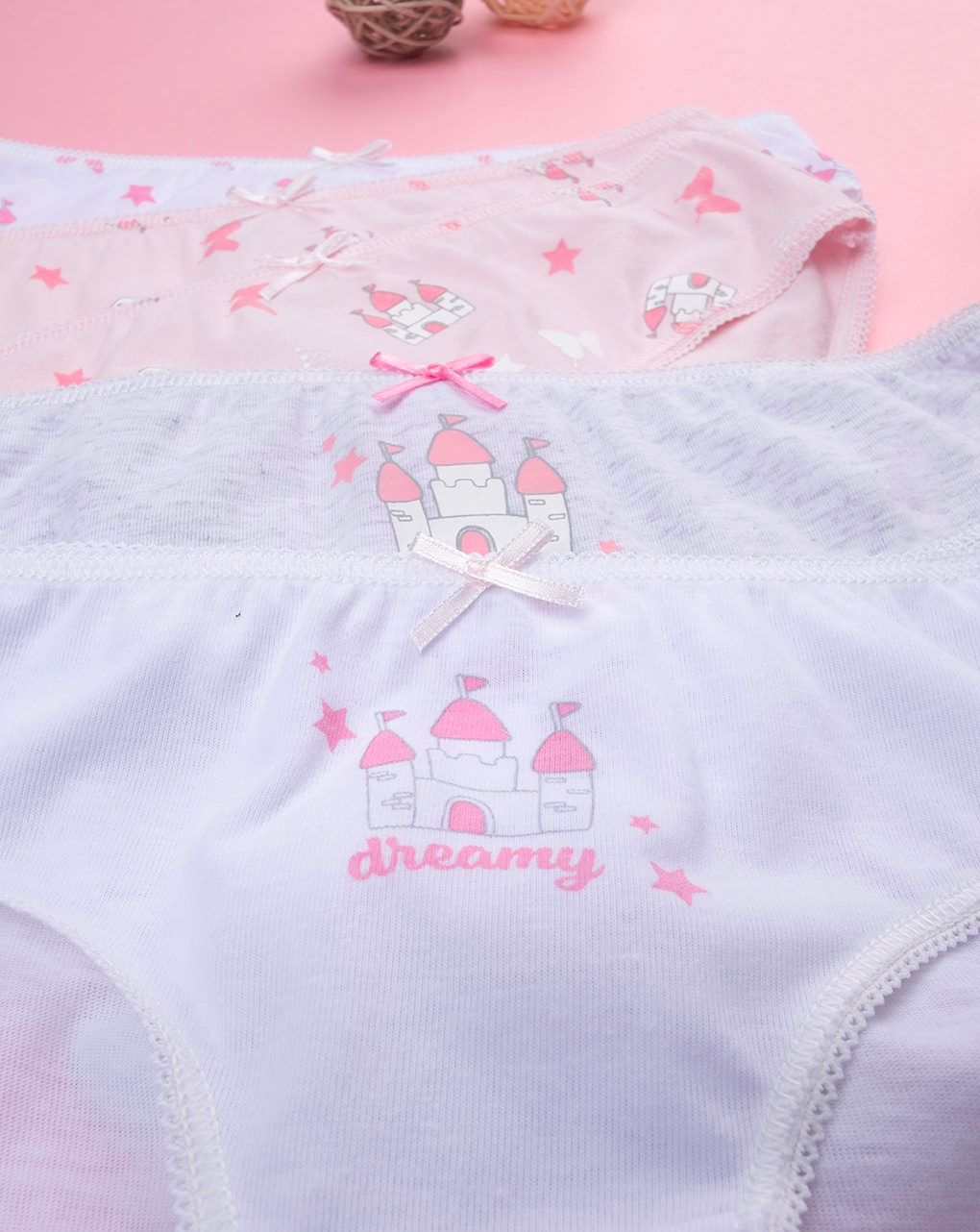 παιδικά σλιπ πακέτο x5 με κάστρα για κορίτσι - Prénatal