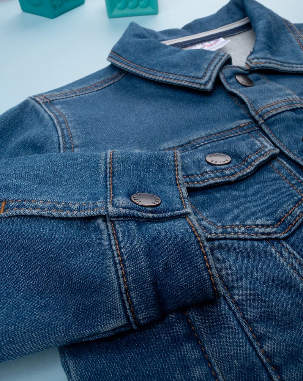 βρεφικό τζιν μπουφάν μπλε bear για αγόρι - Prénatal