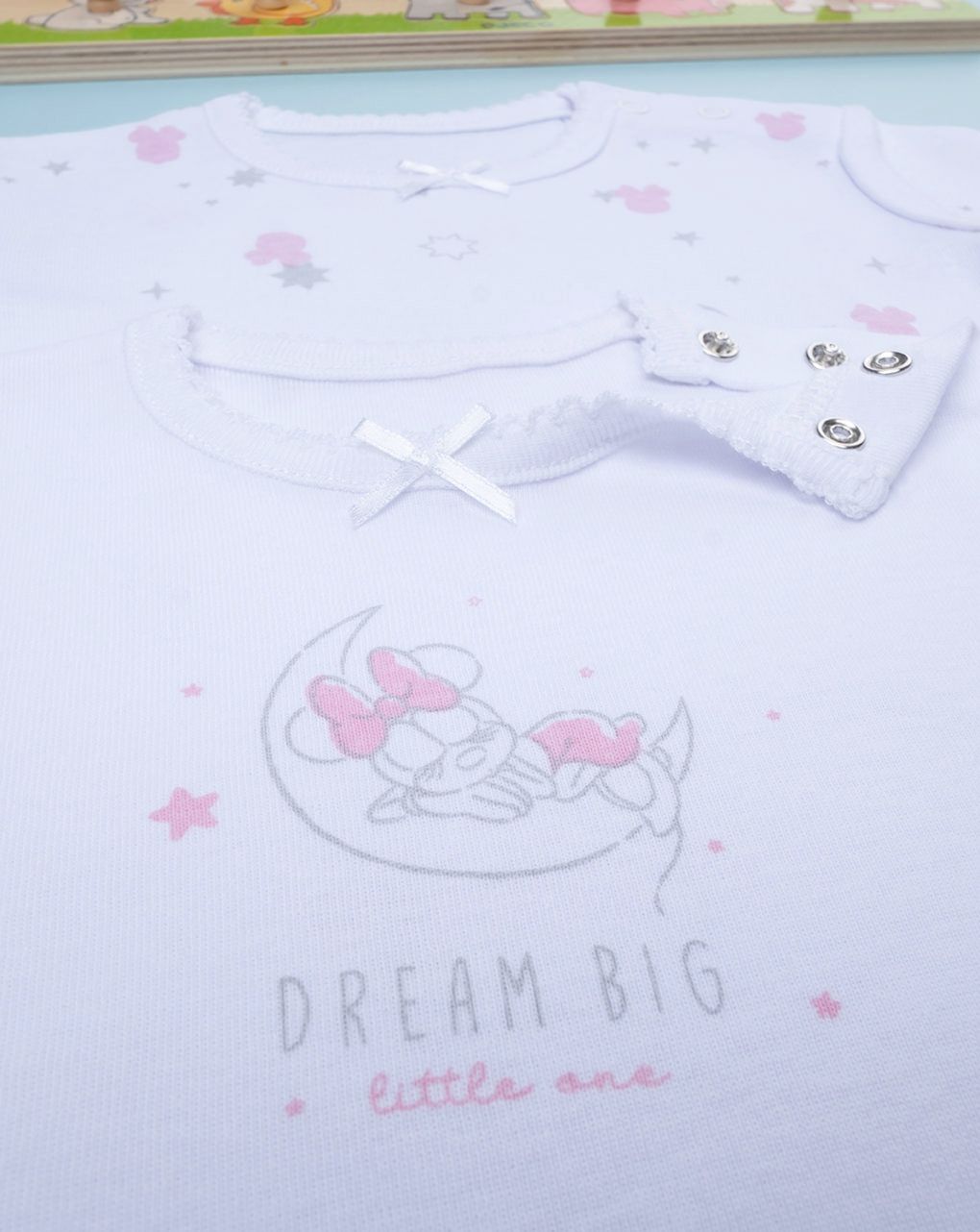 βρεφικά κορμάκια λευκά με τη minnie πακέτο x2 για κορίτσι - Prénatal