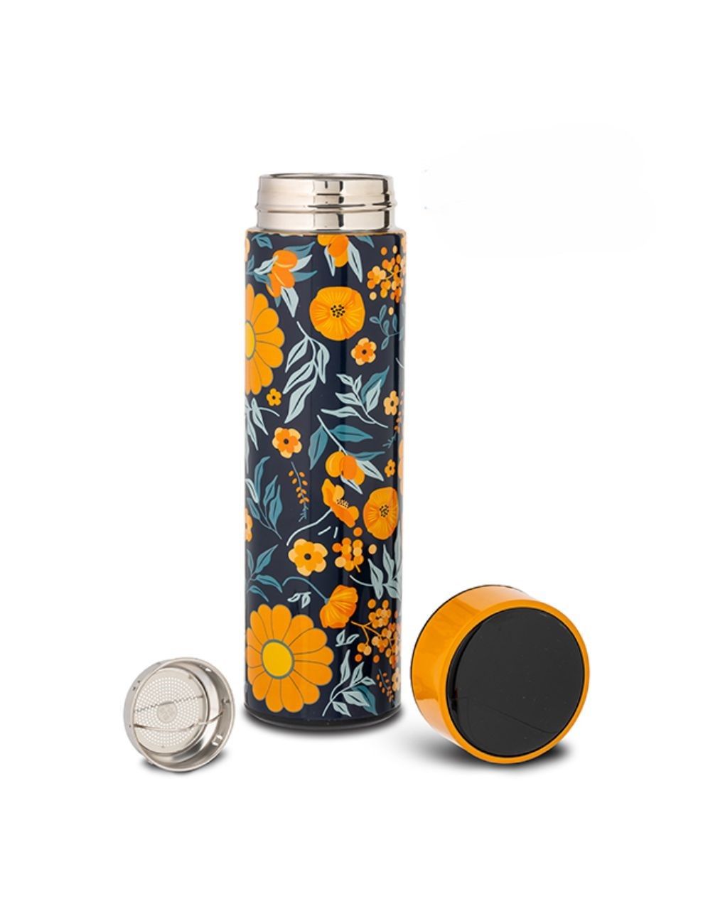 Nava θερμός ανοξείδωτο "we care" 500ml με φίλτρο και ψηφιακή ένδειξη θερμοκρασίας orange 10-110-051 - Nava