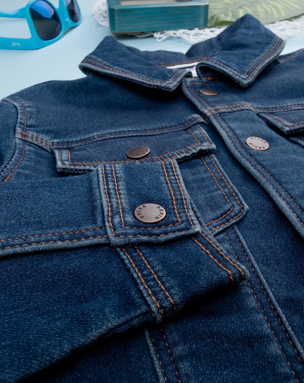 παιδικό τζιν μπουφάν μπλε για αγόρι - Prénatal