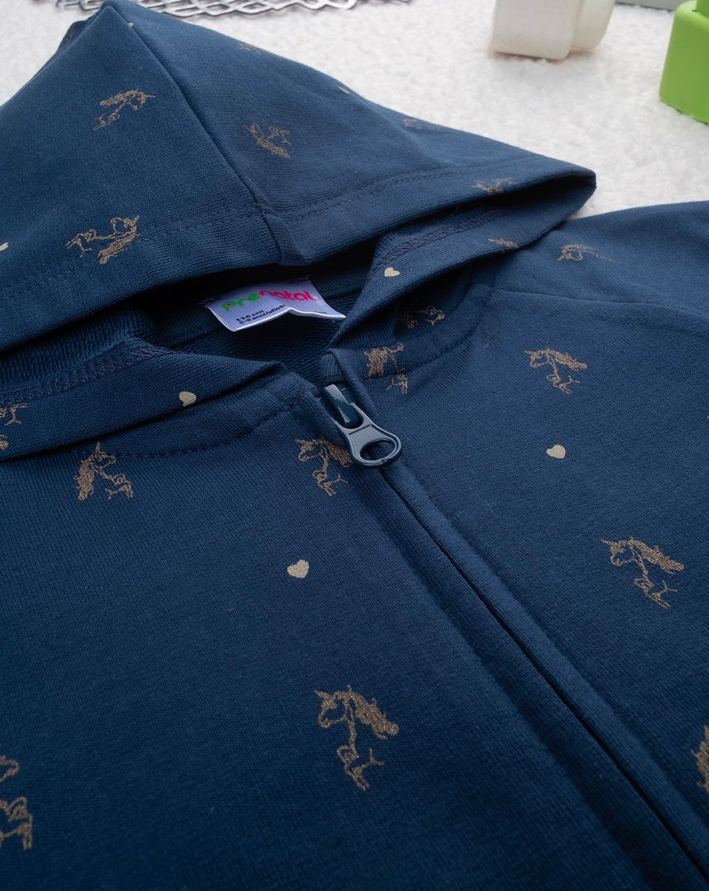 παιδική ζακέτα φούτερ μπλε με μονόκερους για κορίτσι - Prénatal