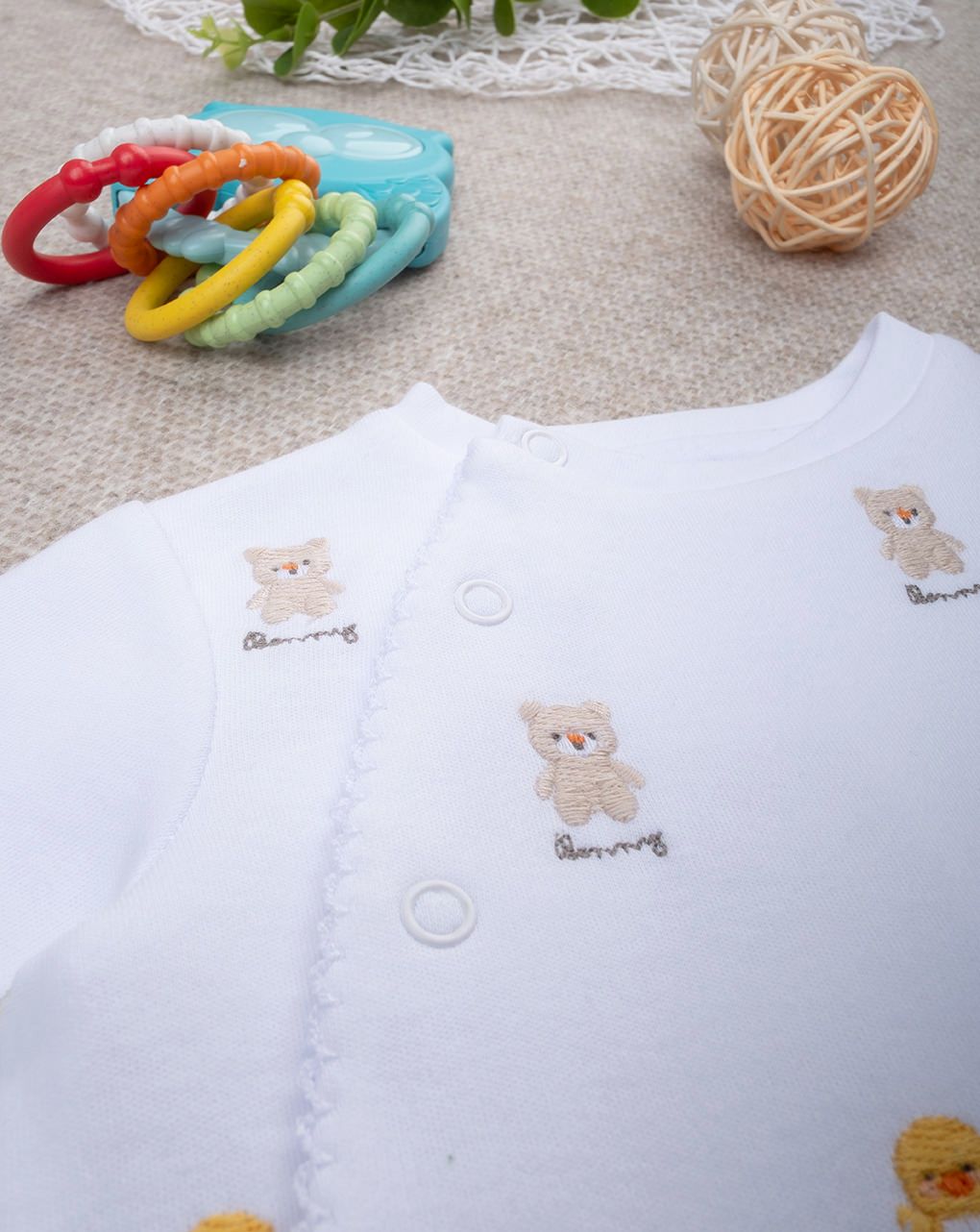 βρεφικό φορμάκι λευκό baby smile unisex - Prénatal