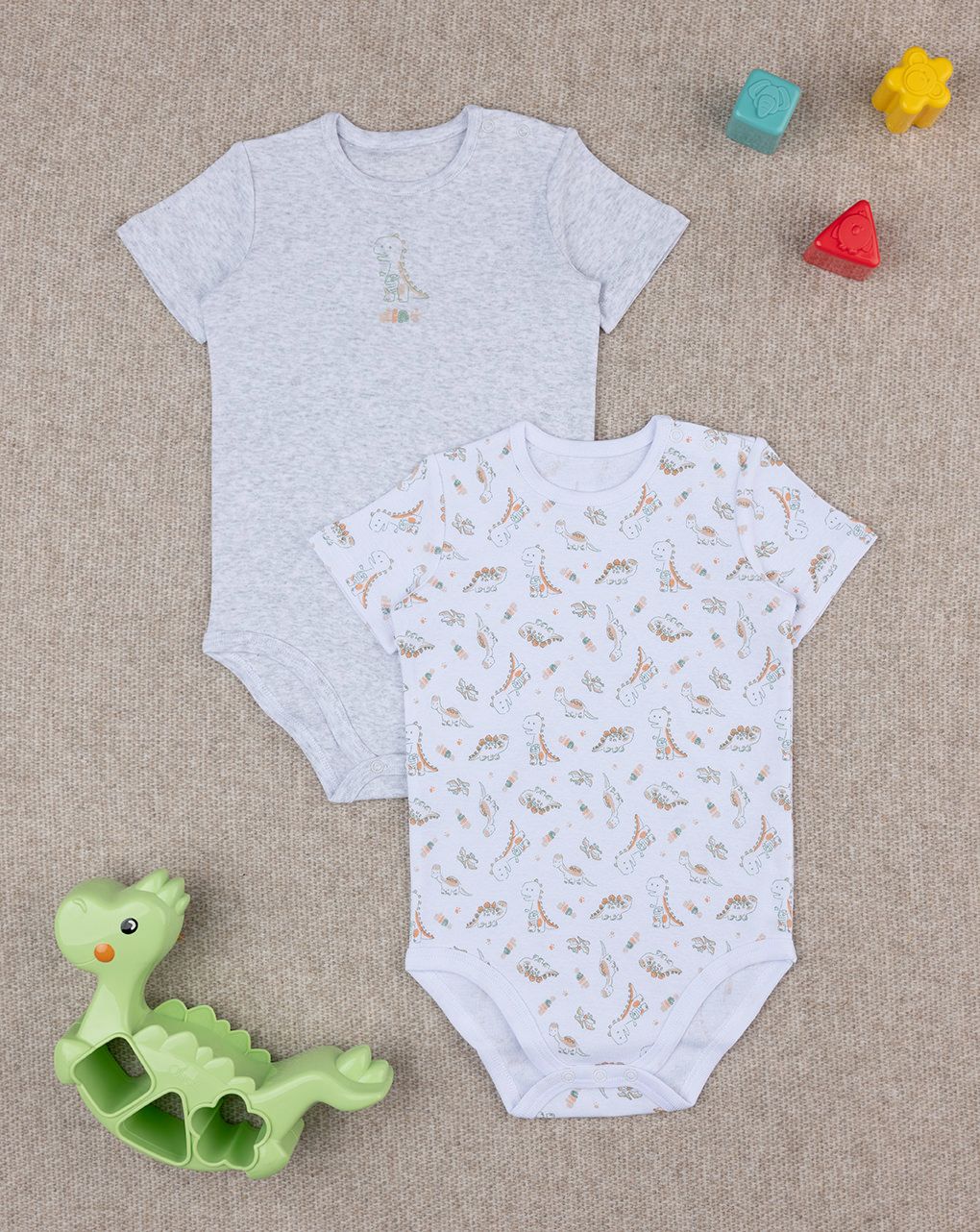 βρεφικά κορμάκια με δεινόσαυρους πακέτο x2 για αγόρι - Prénatal