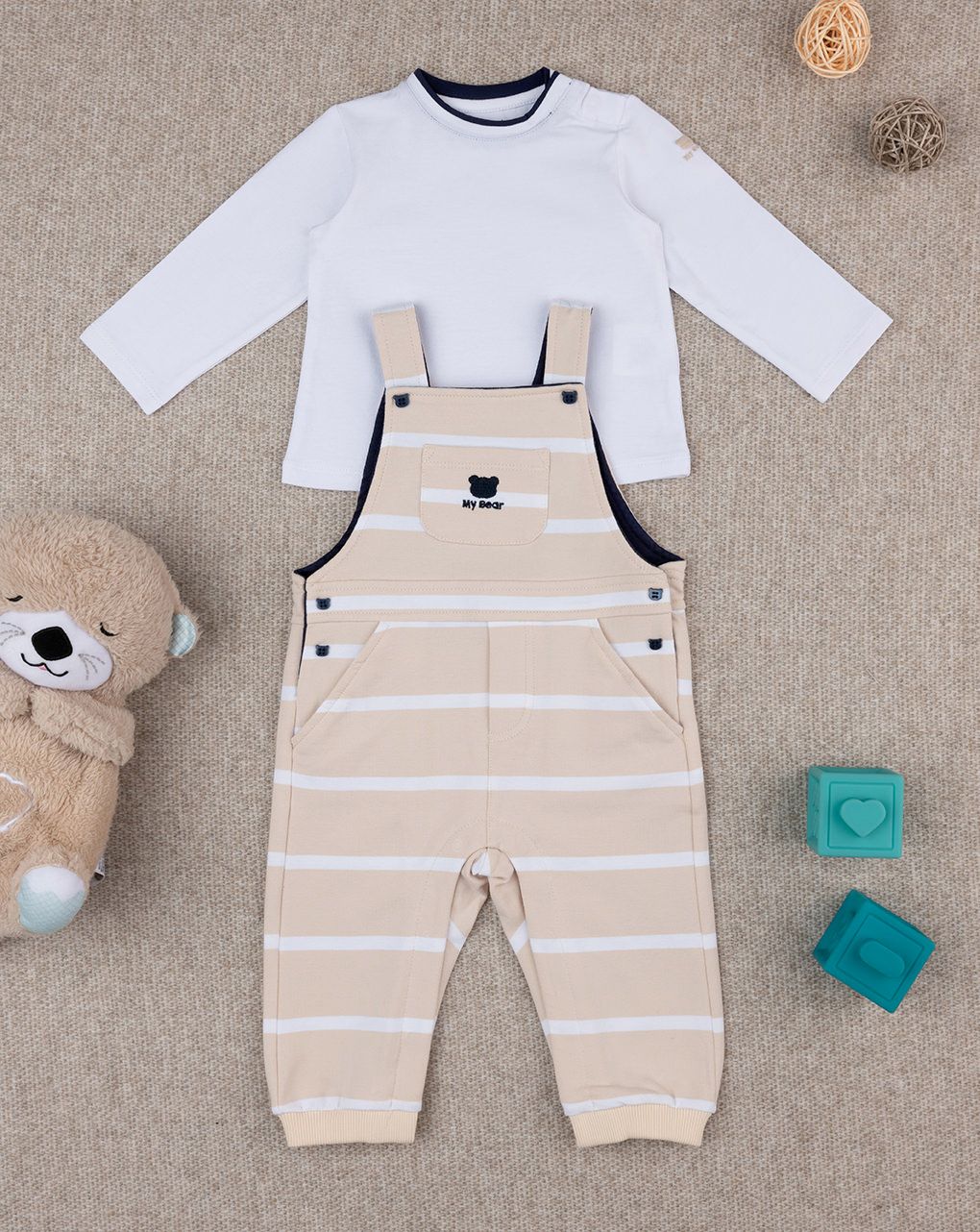 βρεφικό σετ μπλούζα και σαλοπέτα my teddy για αγόρι - Prénatal