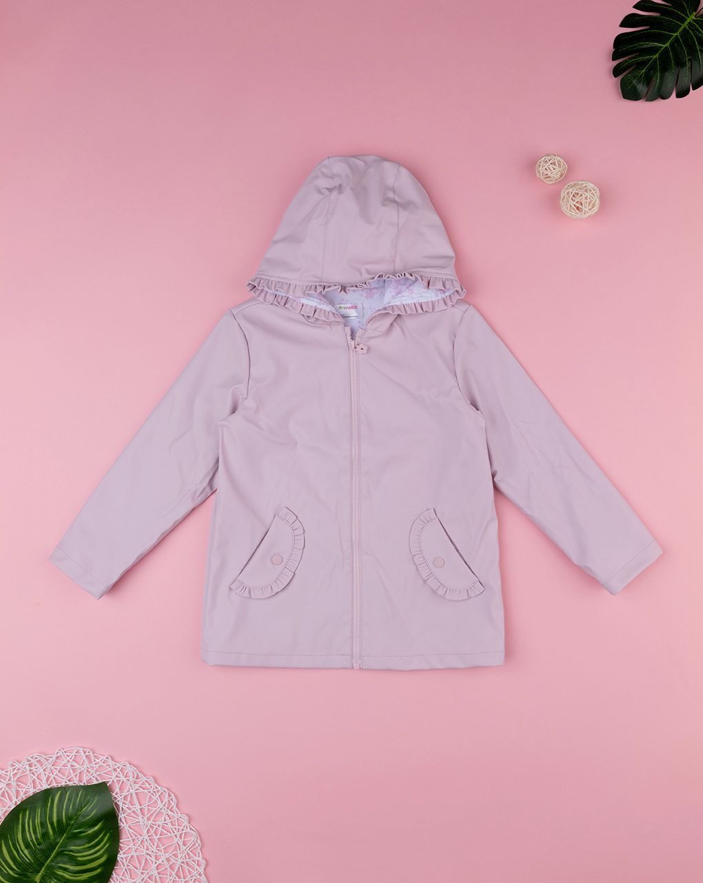 παιδικό μπουφάν ροζ κερωμένο για κορίτσι