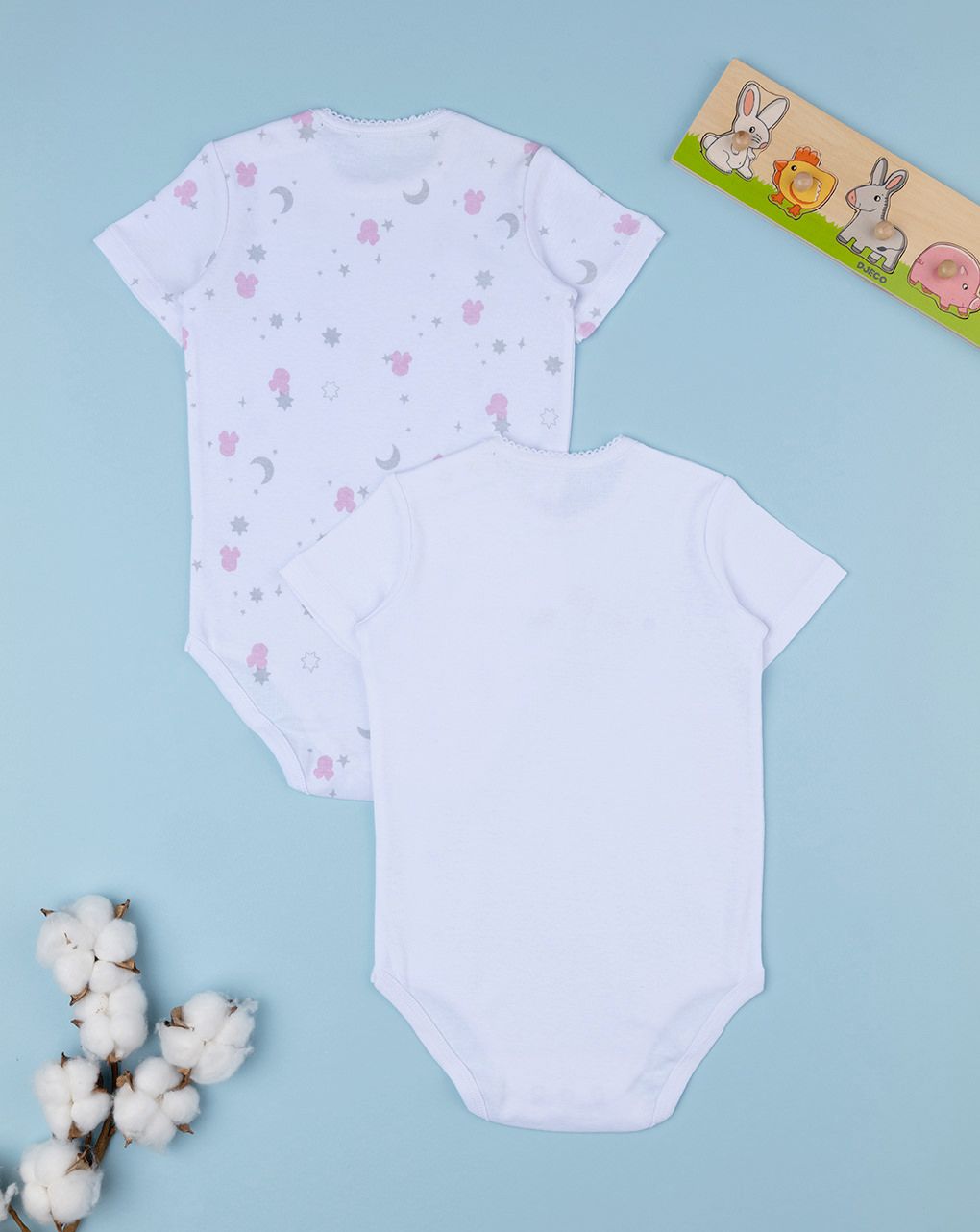 βρεφικά κορμάκια λευκά με τη minnie πακέτο x2 για κορίτσι - Prénatal