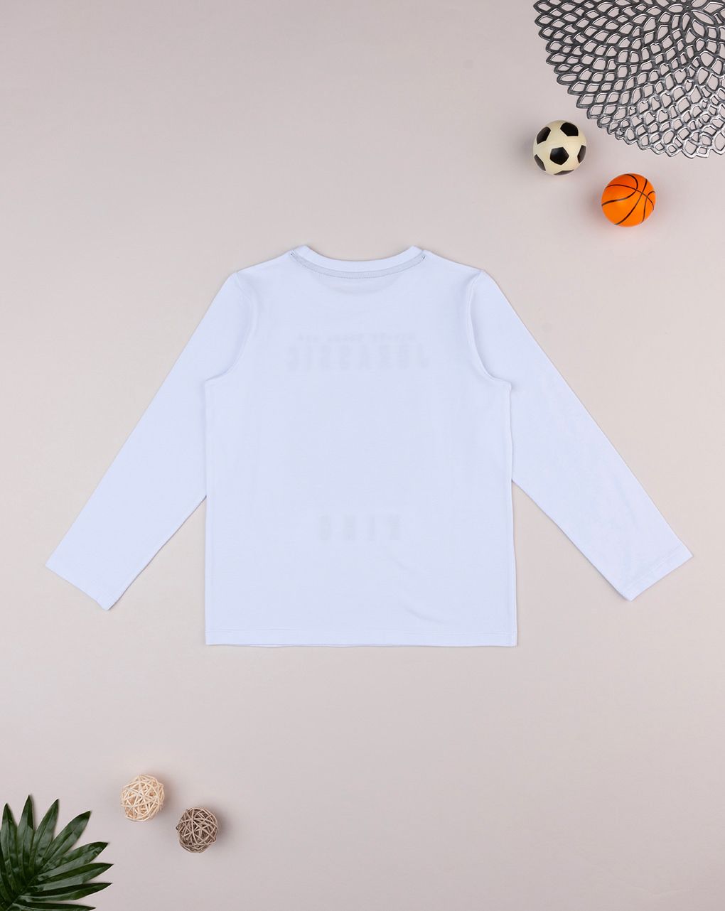 παιδική μπλούζα λευκή jurassic king για αγόρι - Prénatal