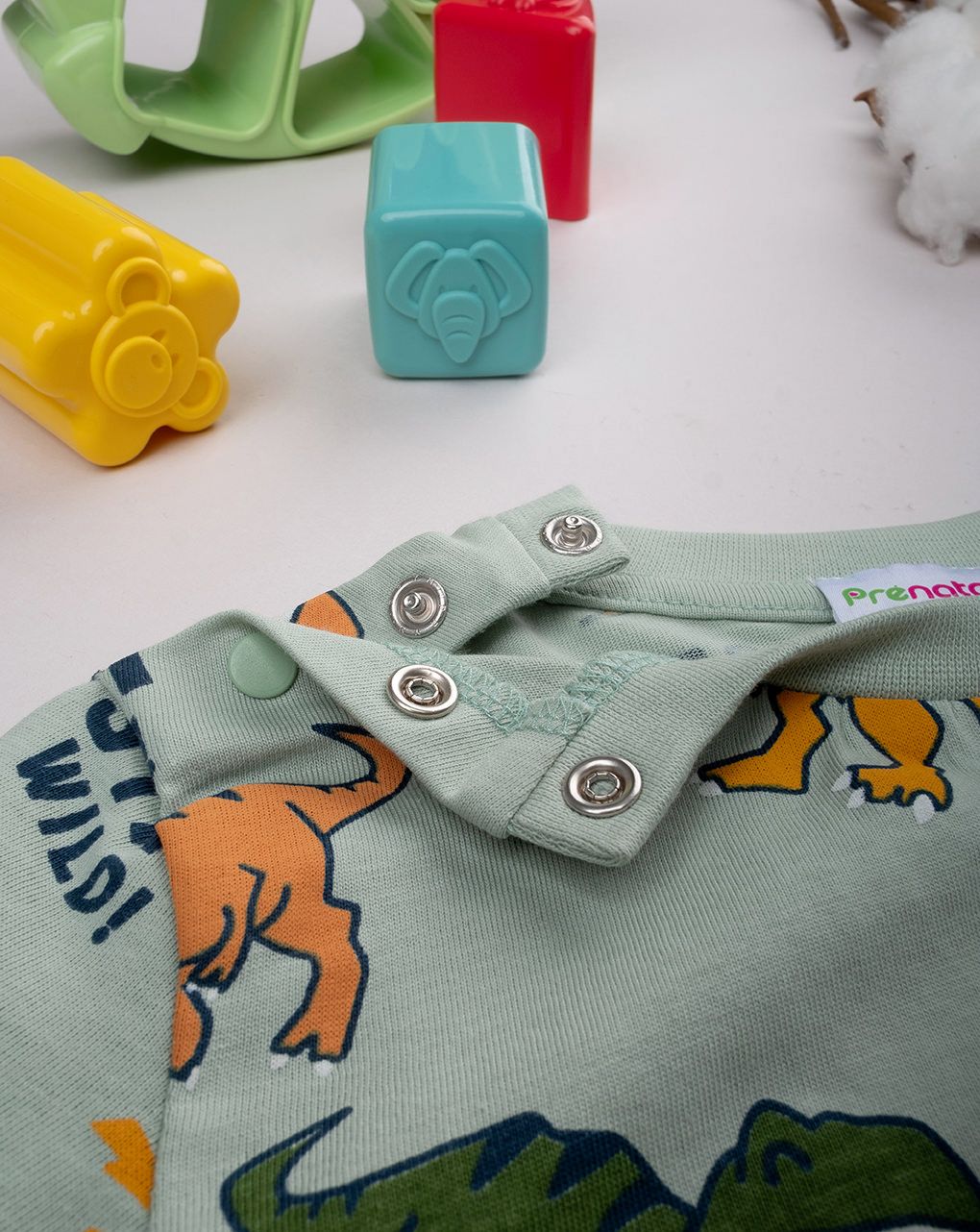 βρεφική πιτζάμα λαδί stay wild για αγόρι - Prénatal