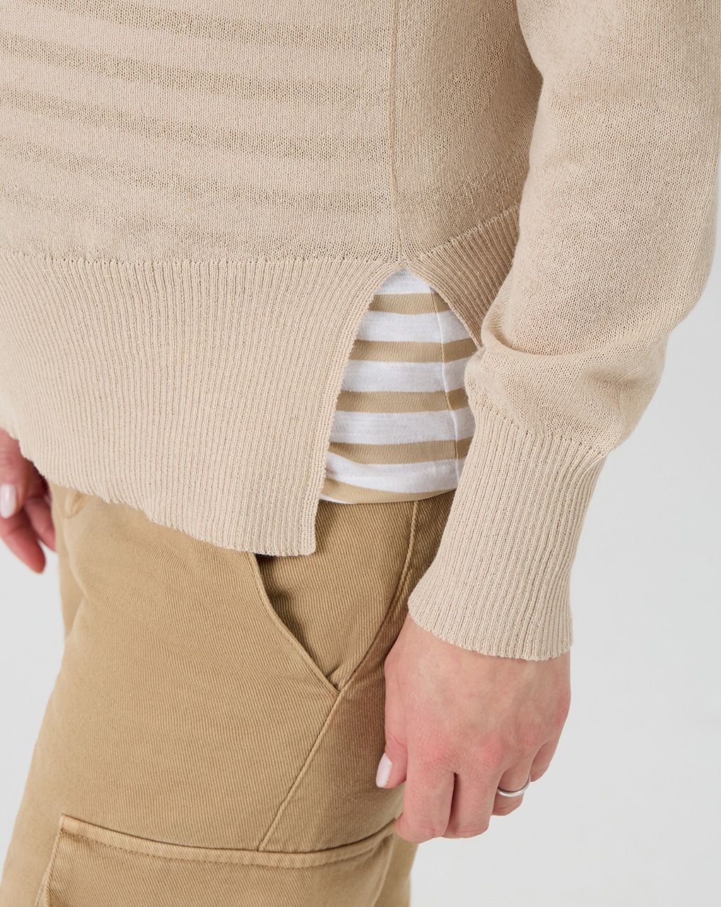 γυναικείο πουλόβερ εγκυμοσύνης μπεζ - Prénatal