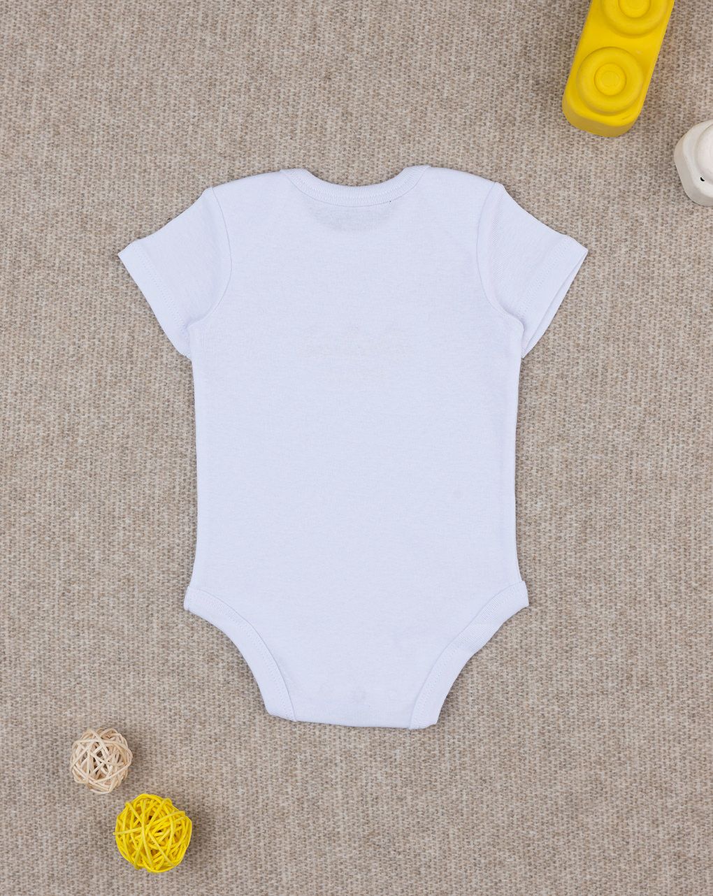 βρεφικό κορμάκι λευκό με παπάκια unisex - Prénatal