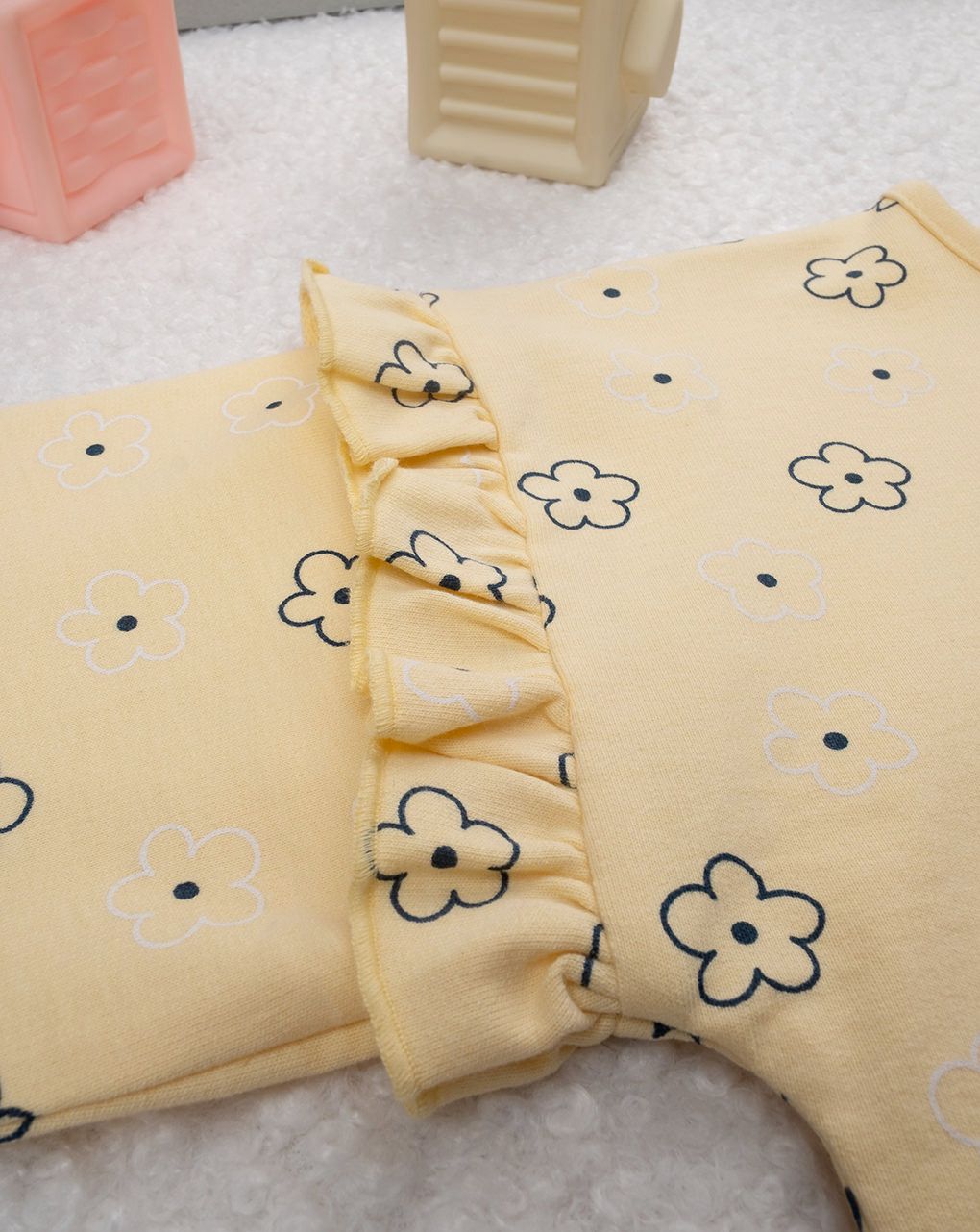 παιδική μπλούζα φούτερ κίτρινη με μαργαρίτες για κορίτσι - Prénatal