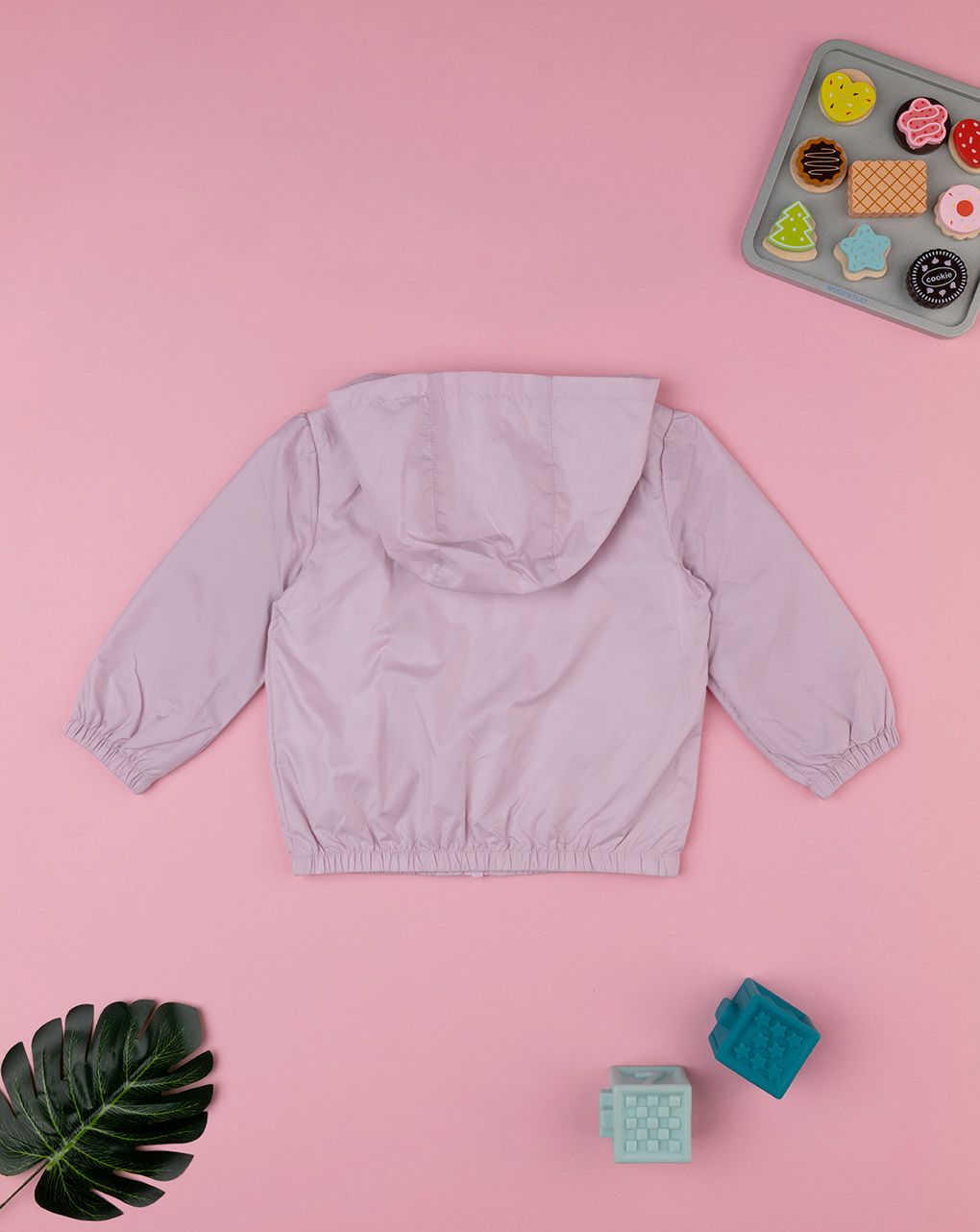 βρεφικό αντιανεμικό μπουφάν ροζ για κορίτσι - Prénatal