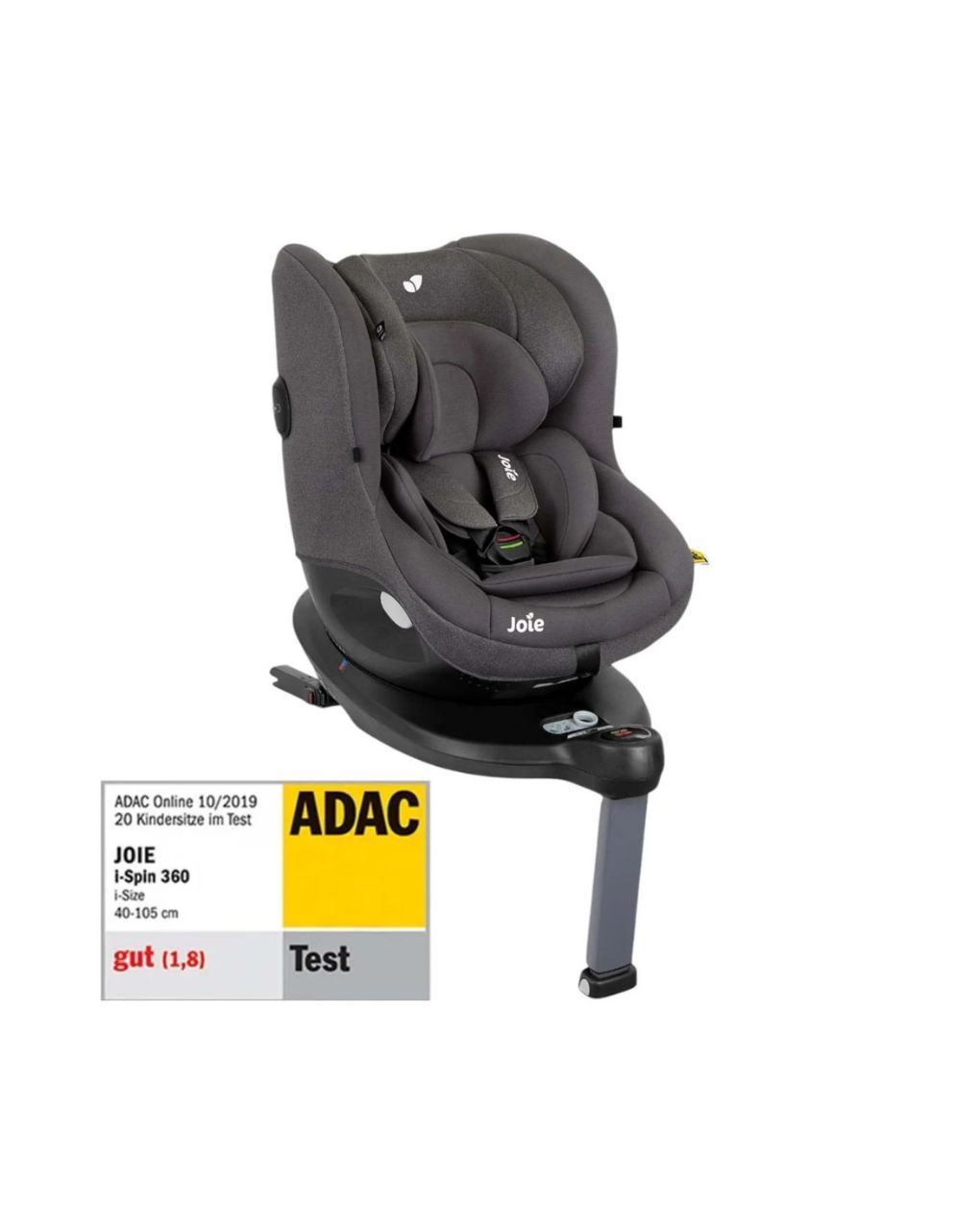 Joie κάθισμα αυτοκινήτου i-spin 360º (40-105cm) thunder c1801oathd000