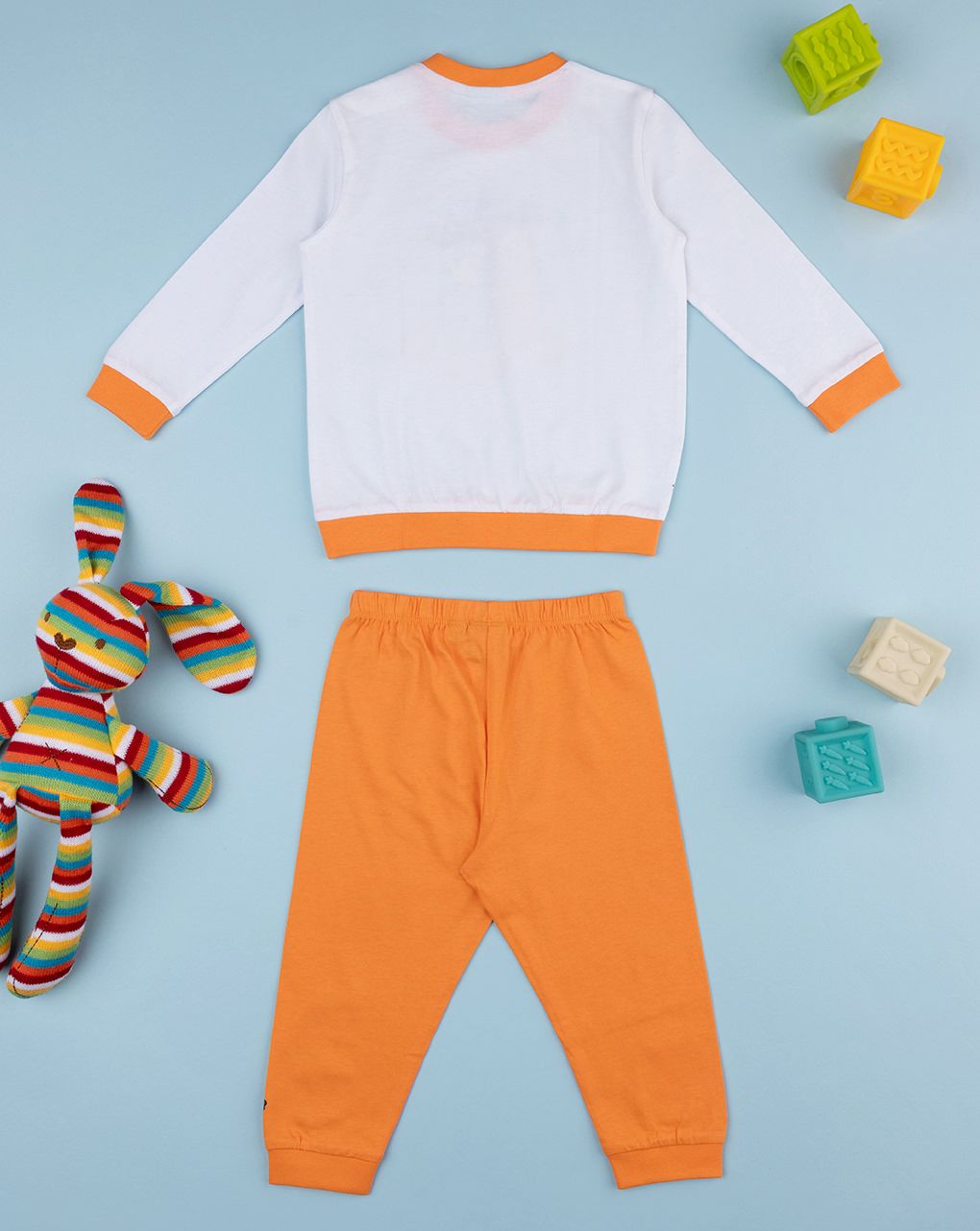 βρεφική πιτζάμα λευκή/πορτοκαλί bluey για αγόρι - Prénatal