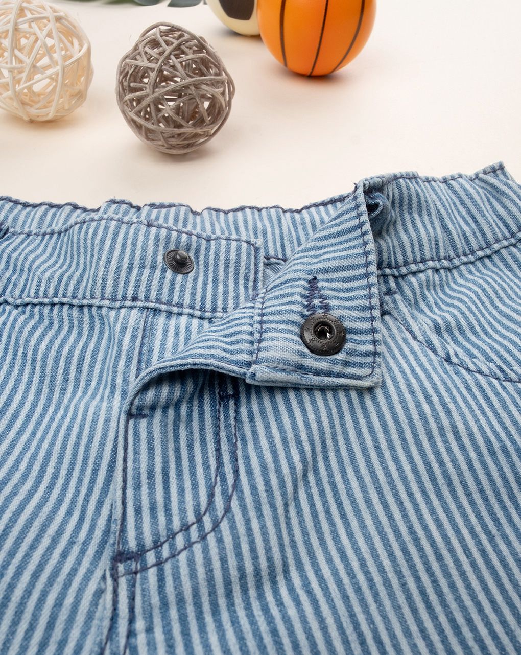 παιδικό σορτσάκι ριγέ μπλε/λευκό για αγόρι - Prénatal