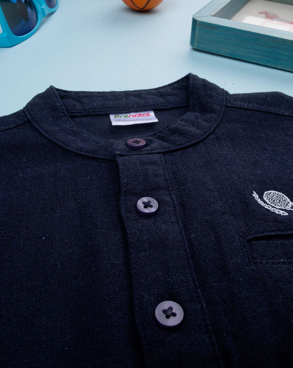 παιδικό πουκάμισο μπλε elegant για αγόρι - Prénatal
