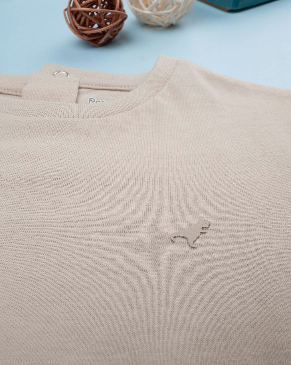 βρεφικό t-shirt καφέ με δεινόσαυρο για αγόρι - Prénatal