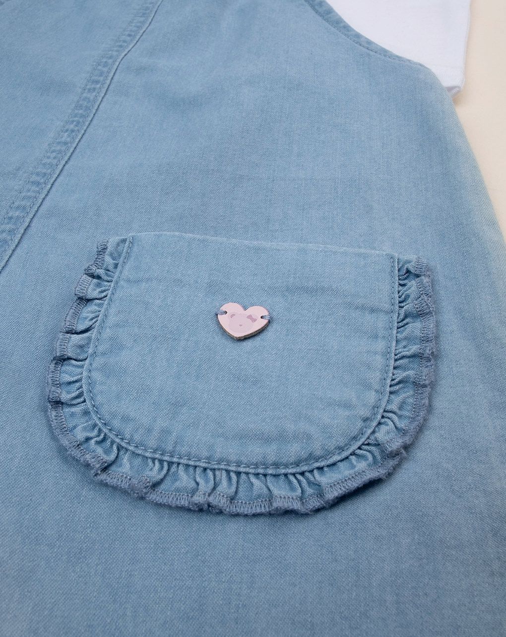 βρεφικό σετ τ-shirt και τζιν σαλοπέτα για κορίτσι - Prénatal