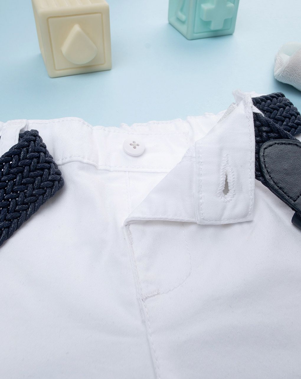 βρεφικό σορτσάκι twill λευκό elegant για αγόρι - Prénatal