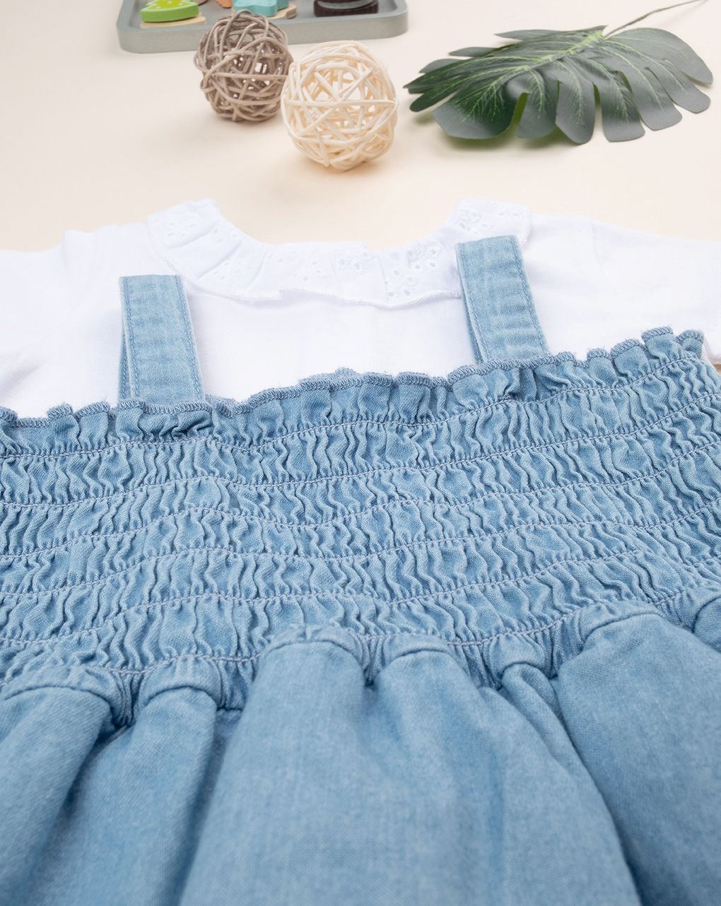 βρεφικό σετ t-shirt και τζιν φόρεμα για κορίτσι - Prénatal