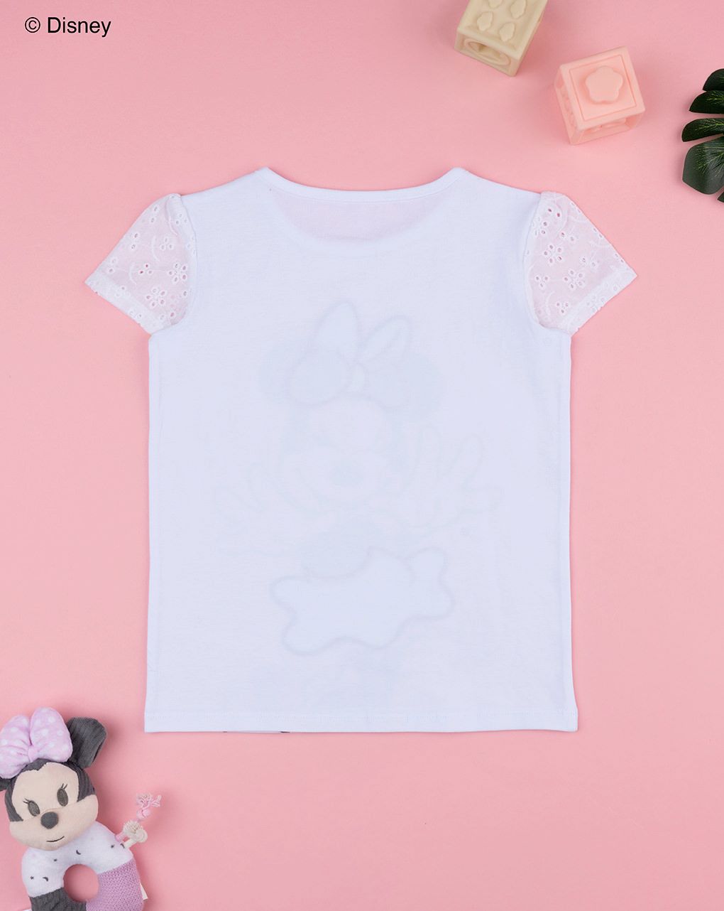 παιδικό t-shirt λευκό minnie για κορίτσι - Prénatal