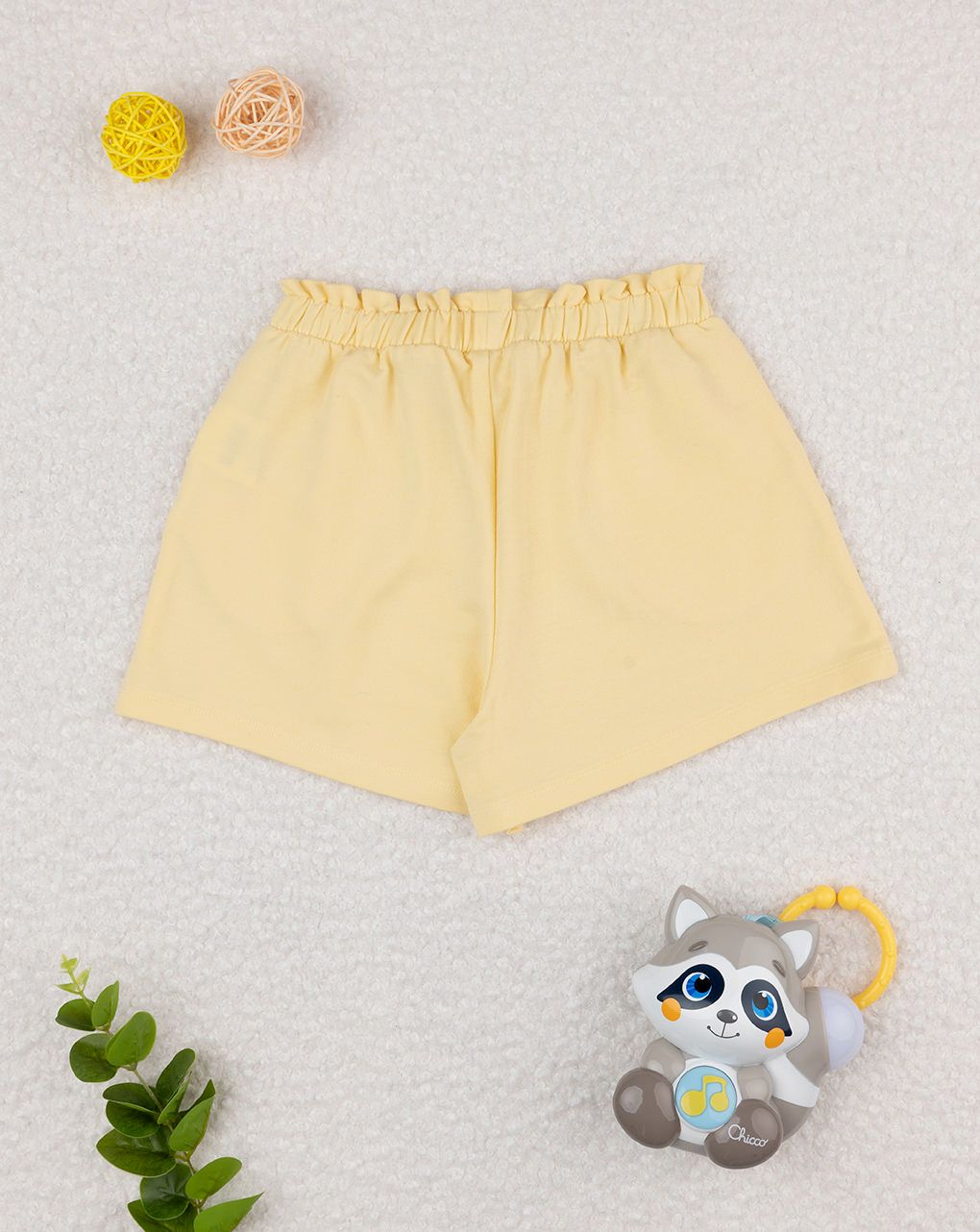 παιδικό σορτσάκι κίτρινο με λουλούδι για κορίτσι - Prénatal