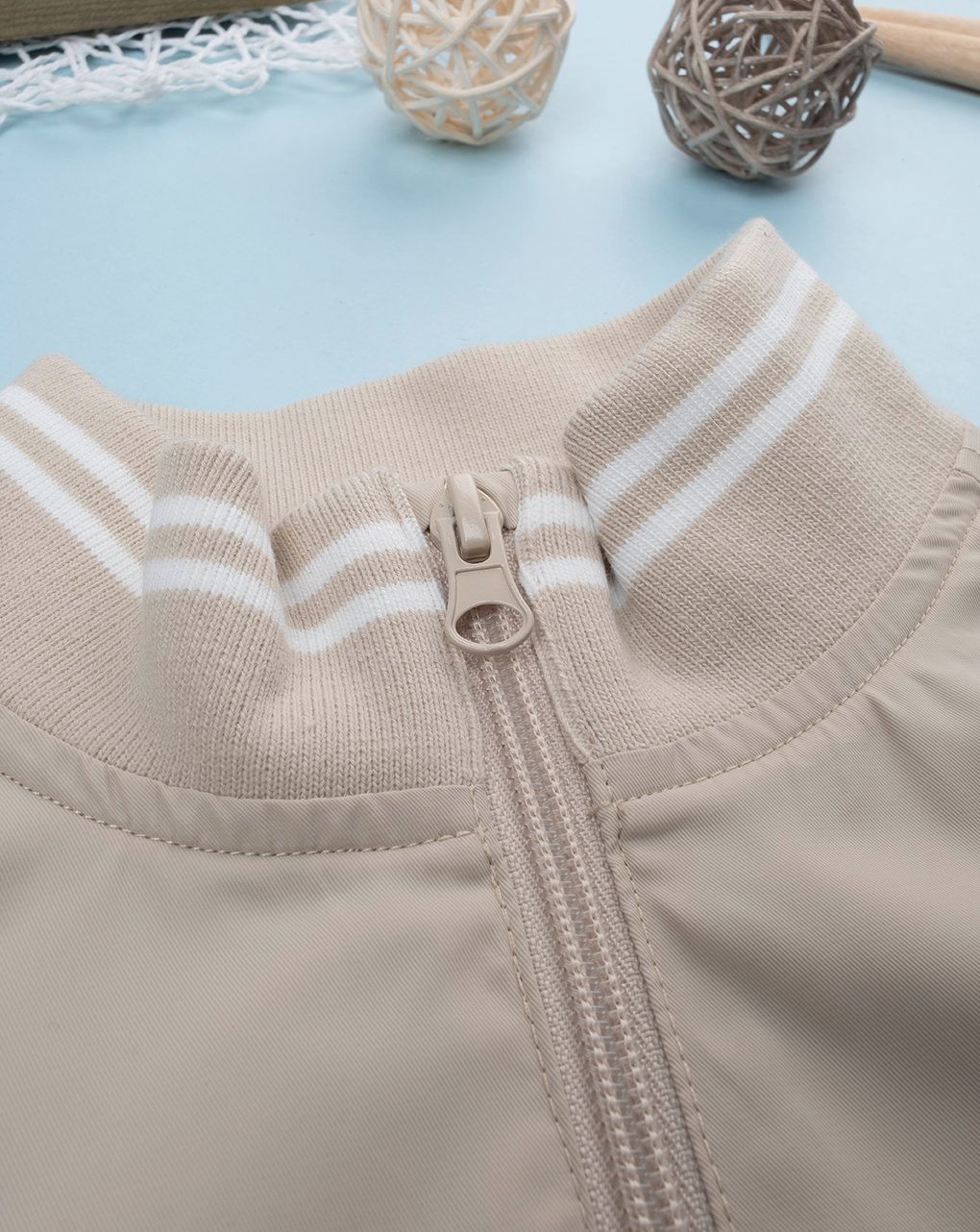 παιδικό μπουφάν bomber μπεζ για αγόρι - Prénatal