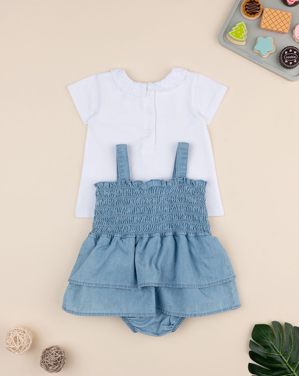 βρεφικό σετ t-shirt και τζιν φόρεμα για κορίτσι - Prénatal