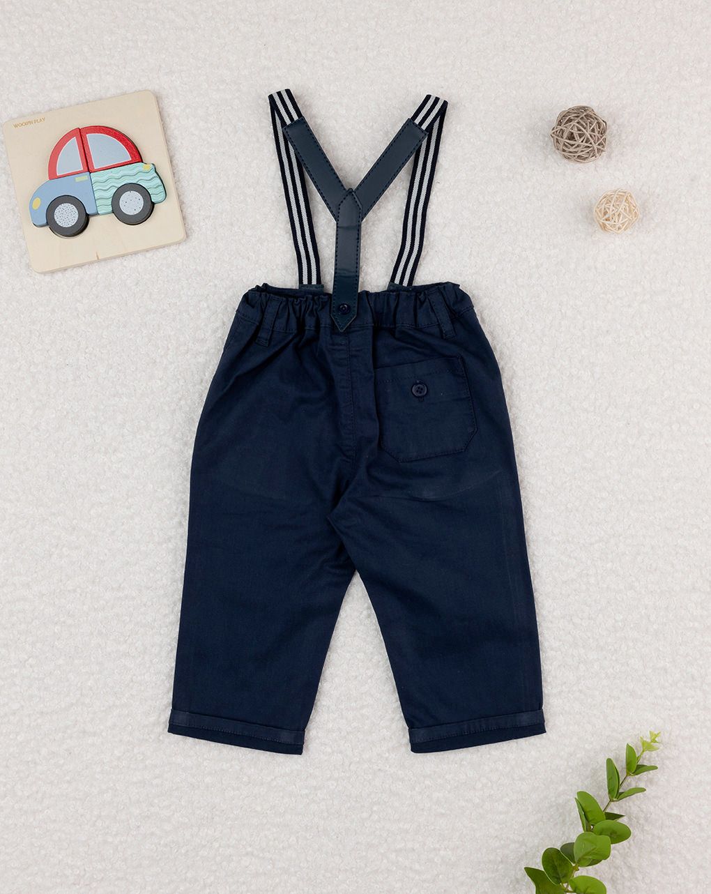 βρεφικό παντελόνι twill μπλε elegant για αγόρι - Prénatal