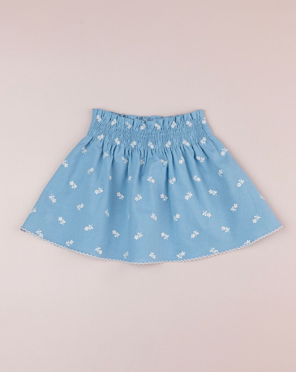 βρεφική φούστα γαλάζια φλοράλ premium για κορίτσι - Prénatal
