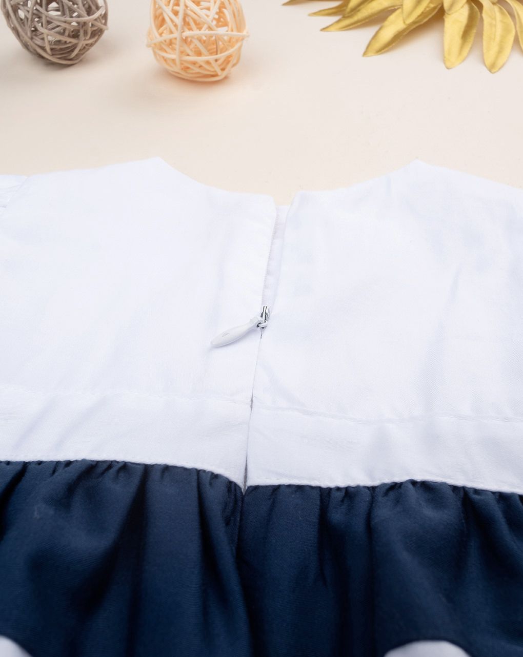 βρεφικό φόρεμα λευκό/μπλε elegant για κορίτσι - Prénatal