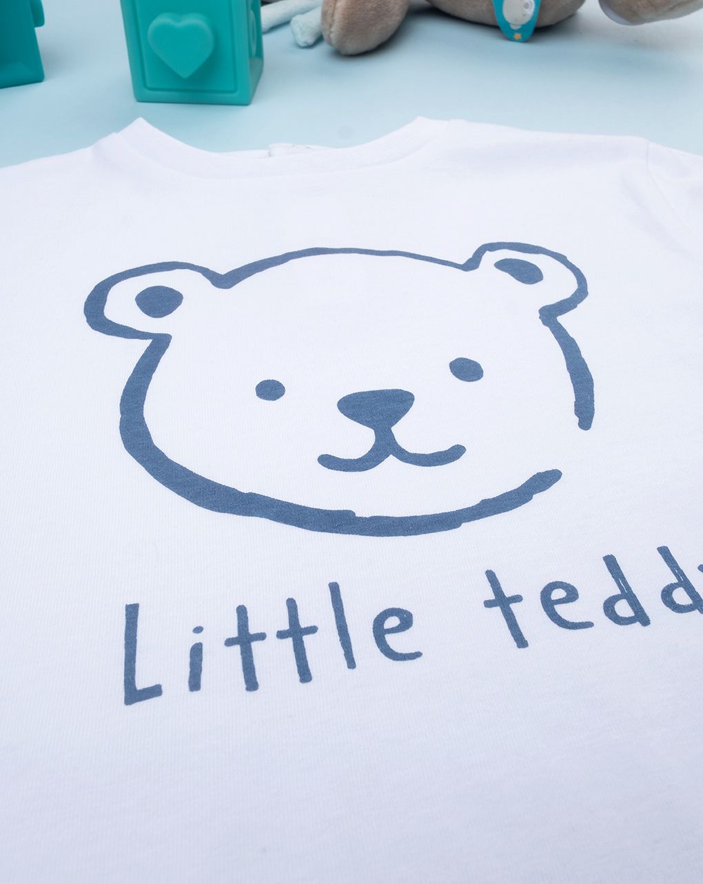 βρεφικό t-shirt λευκό little teddy για αγόρι - Prénatal