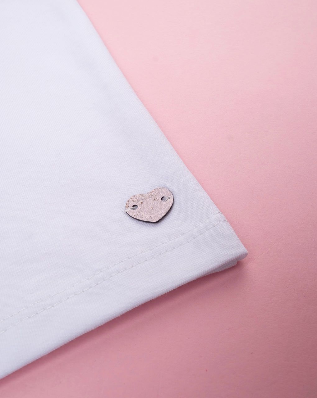 βρεφικό t-shirt λευκό με λουλούδι για κορίτσι - Prénatal