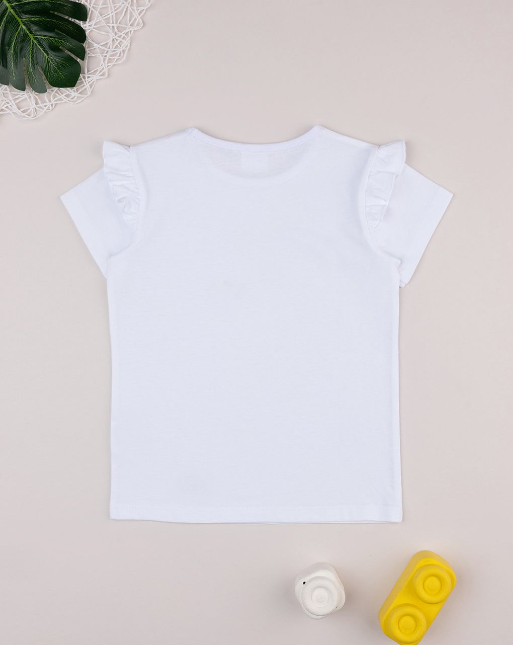 παιδικό t-shirt λευκό με λουλούδι για κορίτσι - Prénatal