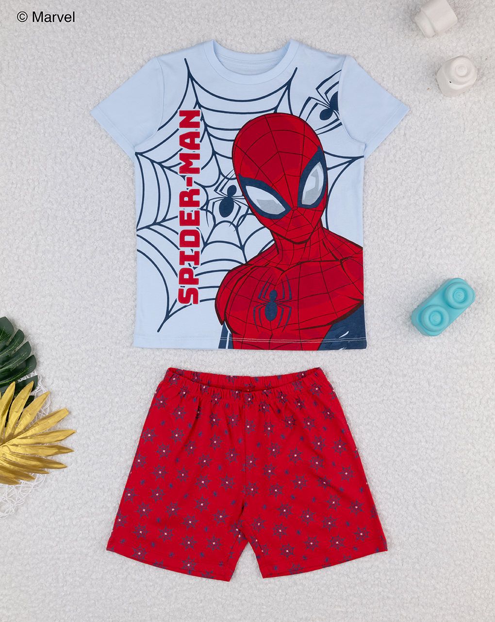 παιδική πιτζάμα γαλάζια/κόκκινη spiderman για αγόρι - Prénatal