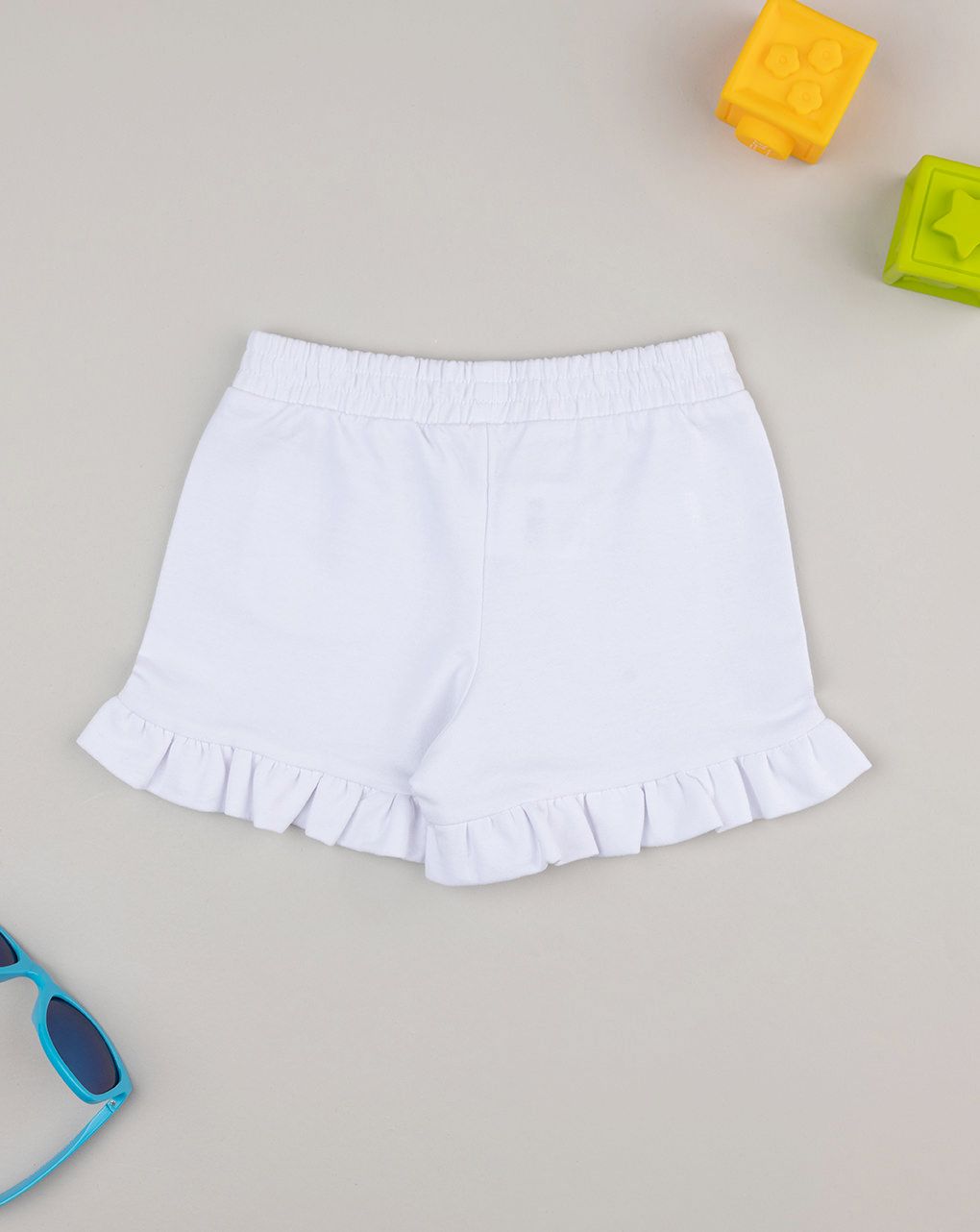 βρεφικό σορτσάκι λευκό με μαργαρίτα για κορίτσι - Prénatal
