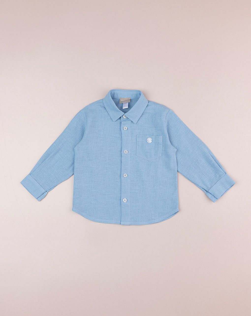 βρεφικό πουκάμισο γαλάζιο premium για αγόρι