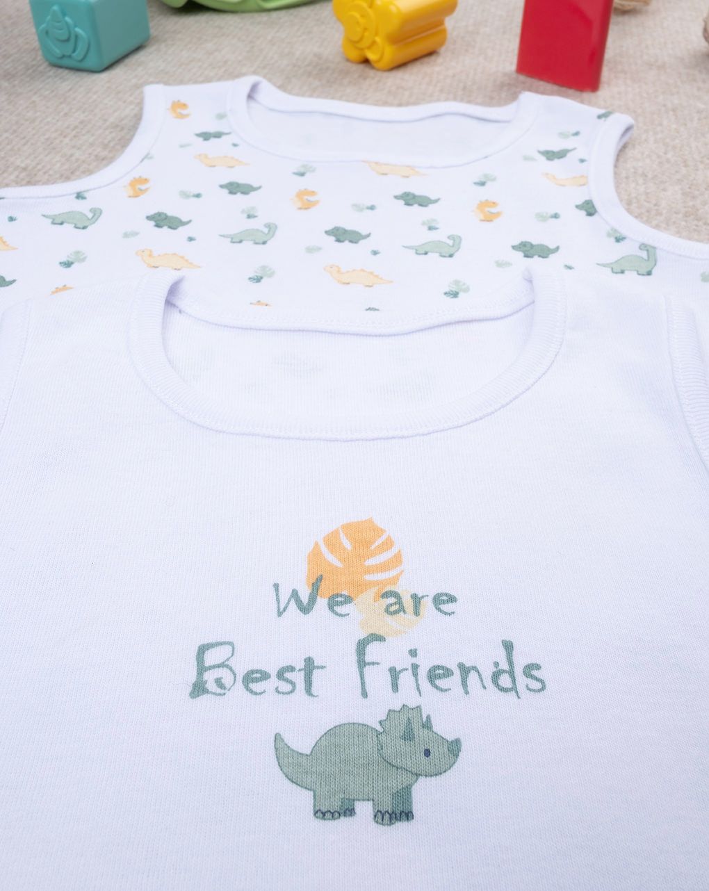 βρεφικά κορμάκια πακέτο x2 με δεινόσαυρους για αγόρι - Prénatal