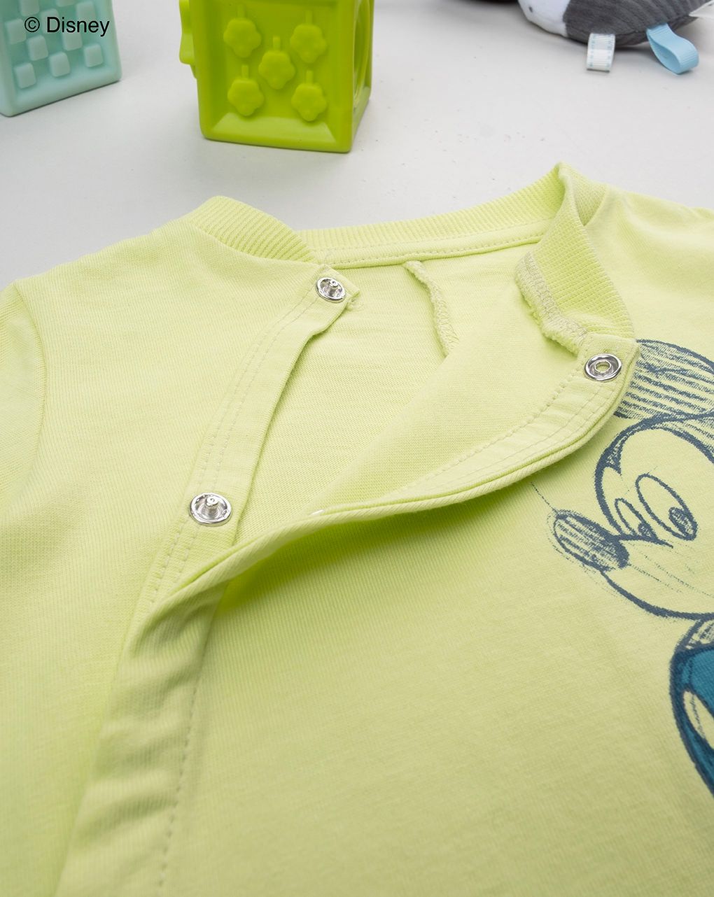 βρεφικό φορμάκι λαχανί με τον mickey για αγόρι - Prénatal