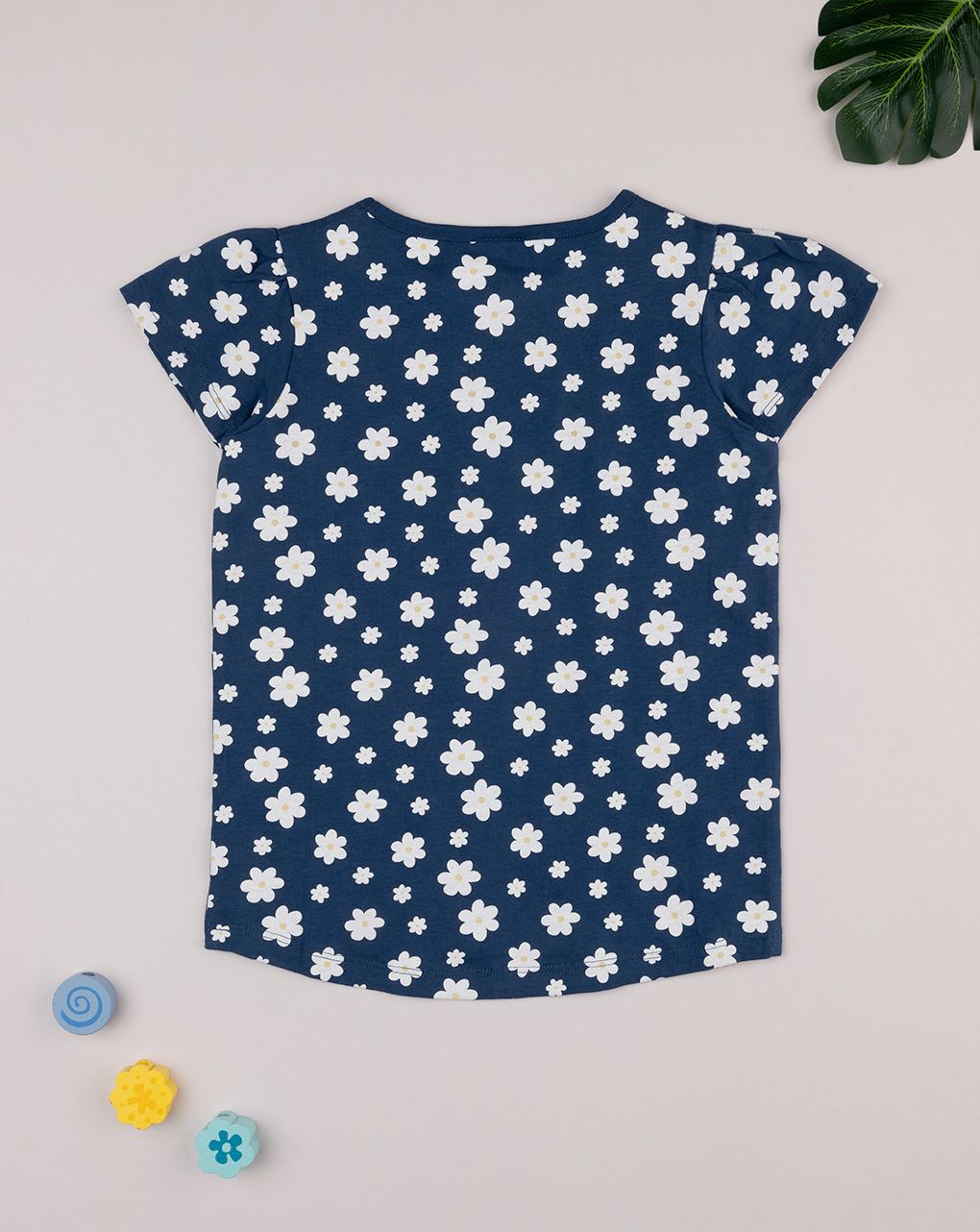 παιδικό t-shirt μπλε με μαργαρίτες για κορίτσι - Prénatal