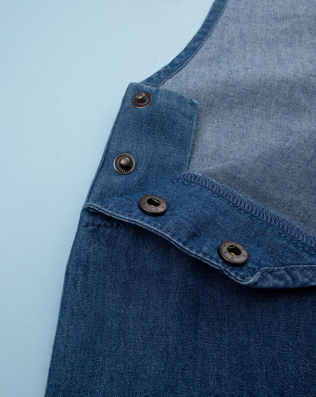 βρεφική τζιν σαλοπέτα μπλε για αγόρι - Prénatal