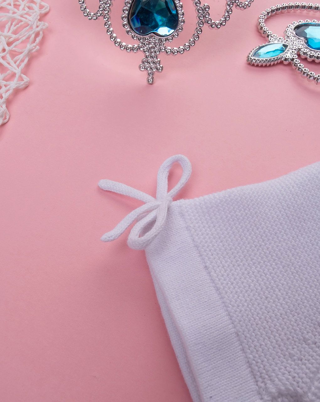 βρεφικό πλεκτό ζακετάκι λευκό premium για κορίτσι - Prénatal