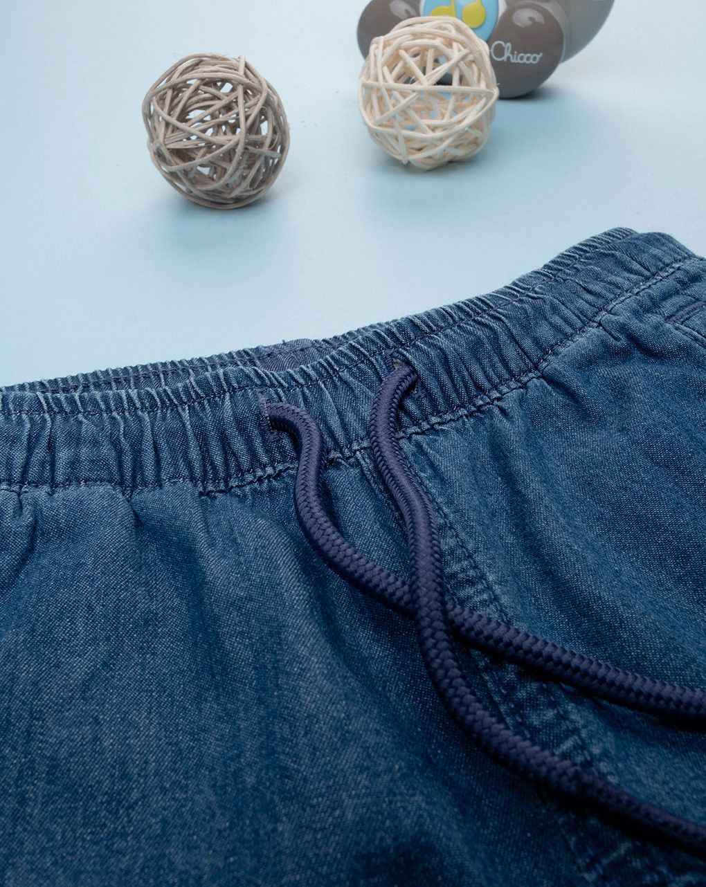 βρεφικό τζιν σορτσάκι μπλε για αγόρι - Prénatal