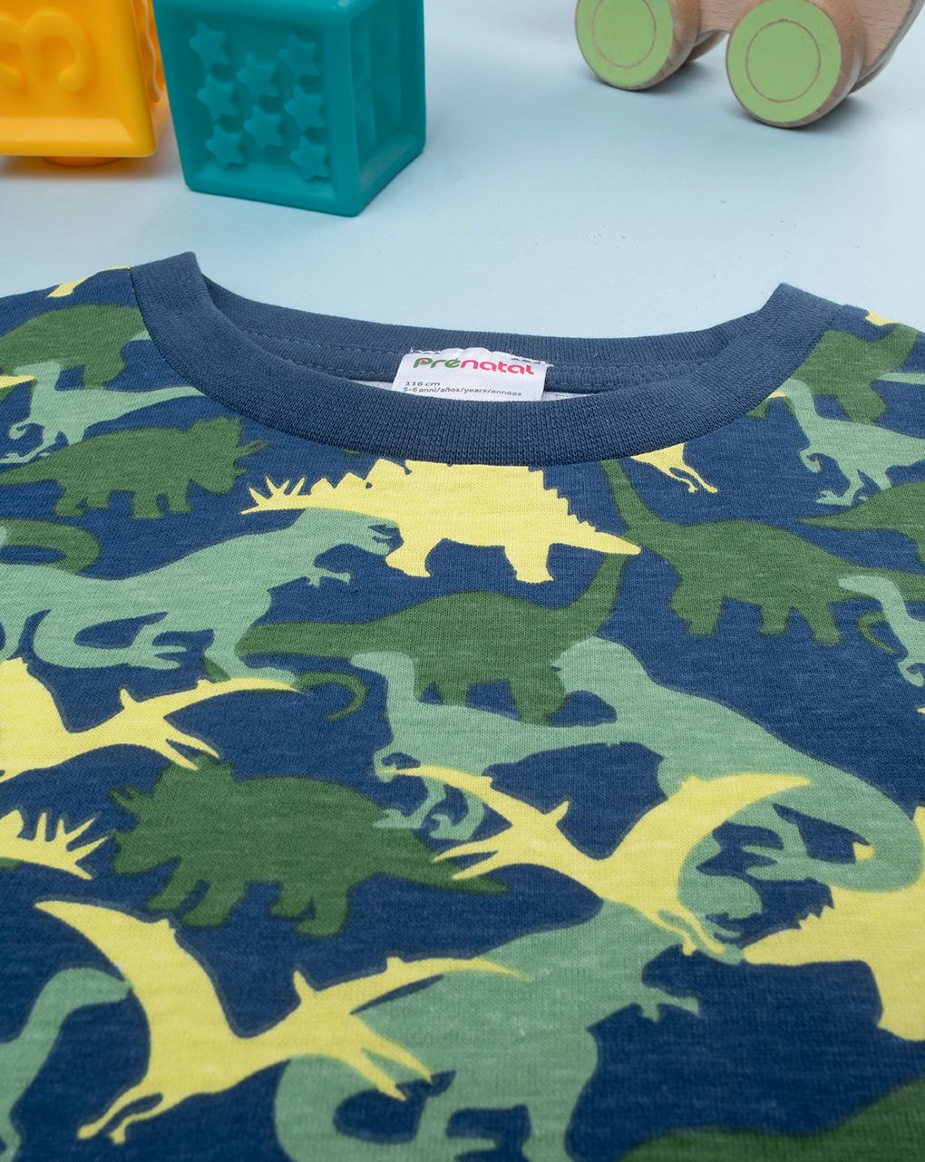 παιδική πιτζάμα μπλε με δεινόσαυρους για αγόρι - Prénatal